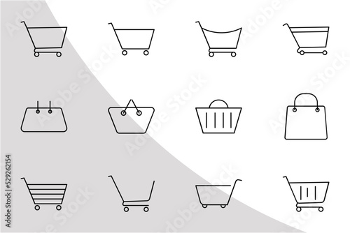 Shopping Cart Outline, Shopping Carts Svg, Cloud Bundle, Icon Bundle, trolley Svg, Shopping Carts, Shopping Center, Svg Cut File,