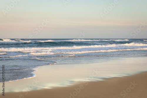 The beach in St. Lucia at dawn, South Africa.