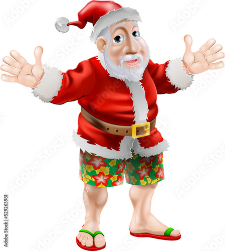 Cartoon beach Santa photo