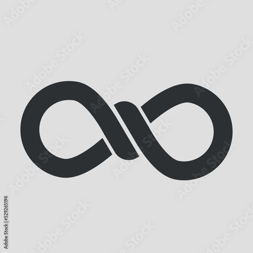 Sailor knot sign. Infinity knot silhouette. Vector illustration