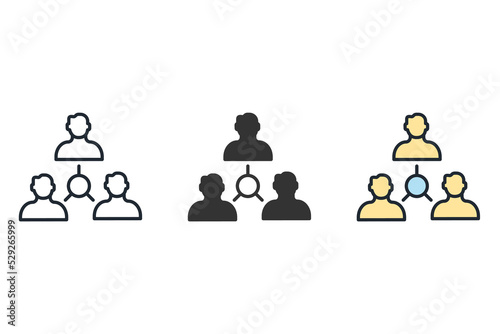 employee relations icons  symbol vector elements for infographic web