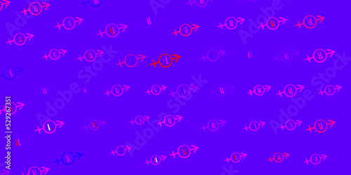 Dark Pink, Red vector texture with women rights symbols.