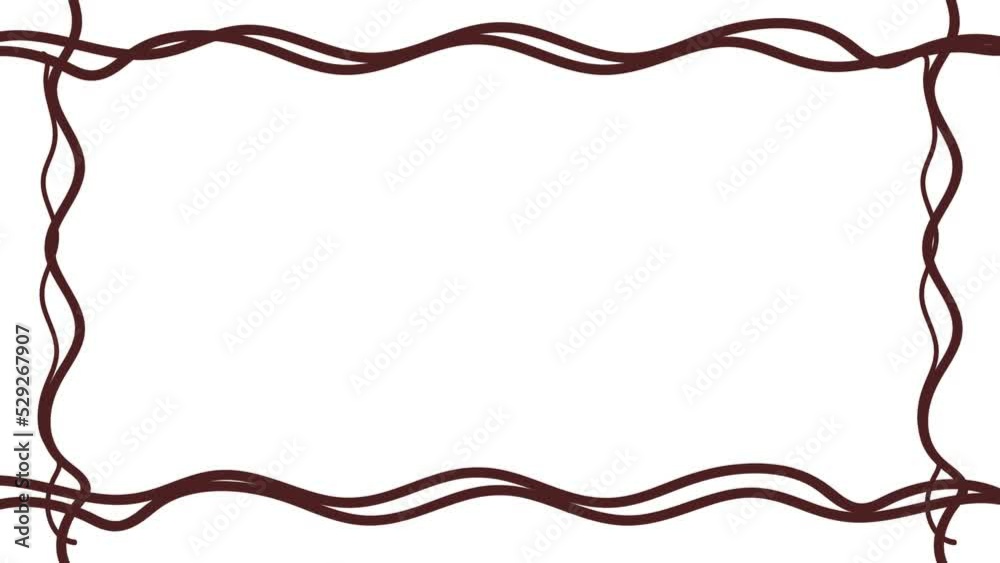 Animated red frame with emerging line style Animated red frame with emerging line style