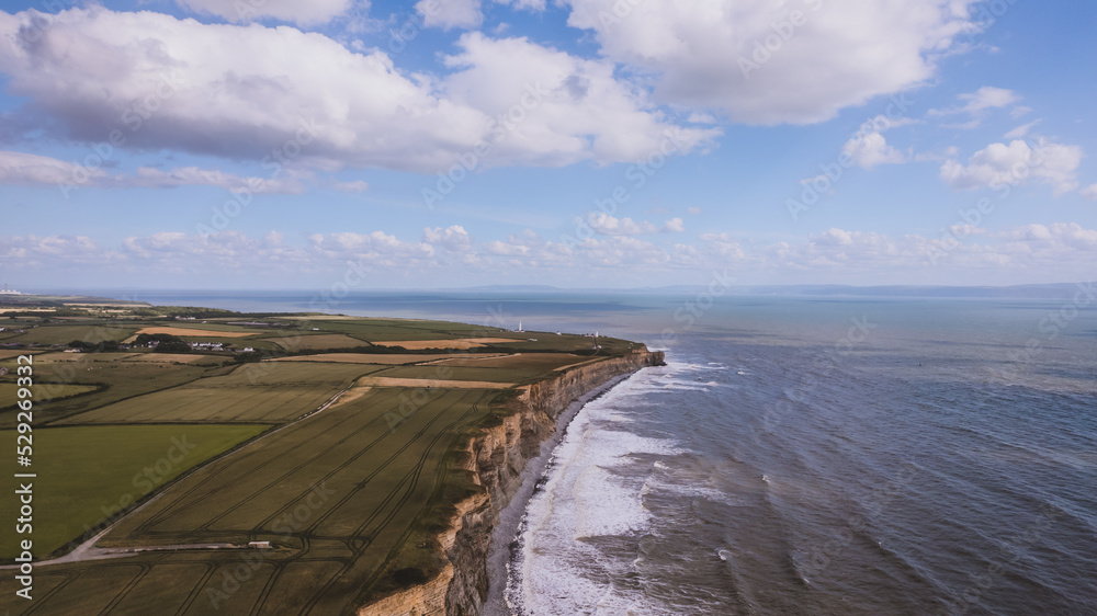 Monknash beach in Wales, UK