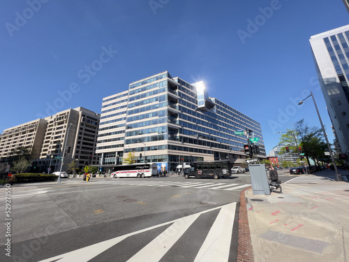 HQ2 building and signage for the IMF 2022 Spring Meeting in Washington DC