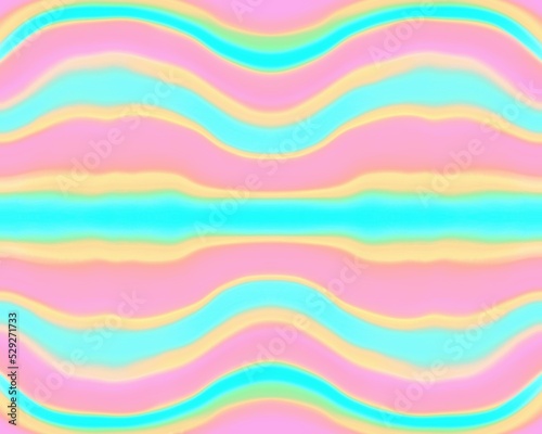 Wavy background of pastel colors in horizontal  vibrant colors movement for party  sweets