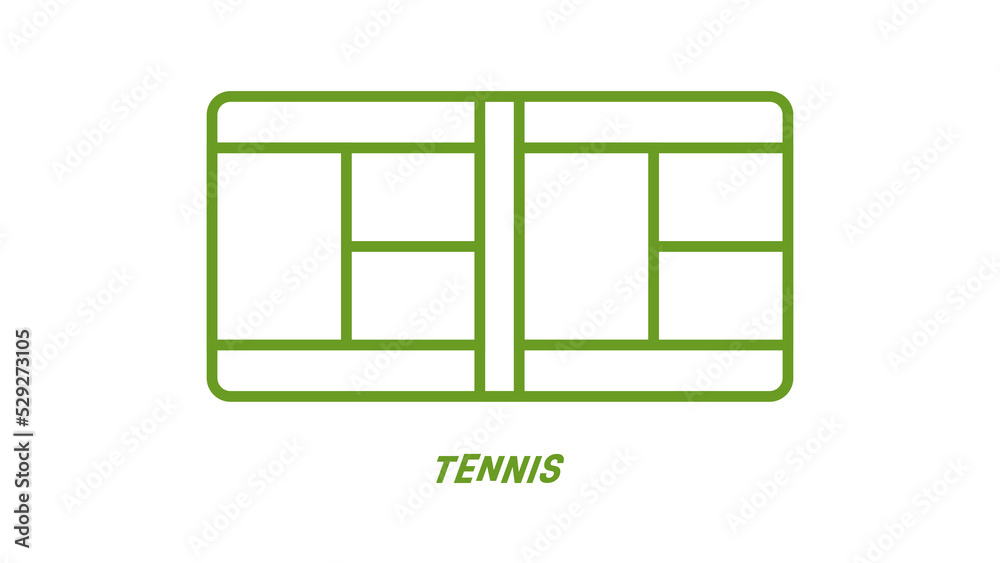 Tennis court logo symbols isolated on green background , Vector Illustration EPS 10 Tennis court logo symbols isolated on green background , Vector Illustration EPS 10
