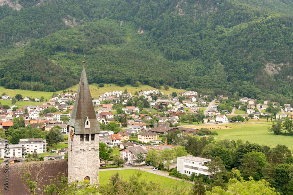 Landscape in Balzers in Liechtenstein