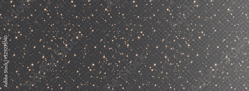Christmas background. Powder dust light PNG. Magic shining gold dust. Fine, shiny dust bokeh particles fall off slightly. Fantastic shimmer effect. Vector illustrator.	
