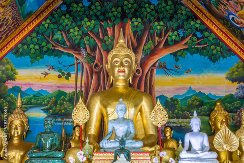 Jade Buddhas in Wat Ou Sai Kham temple in Chiang Mai, Thailand