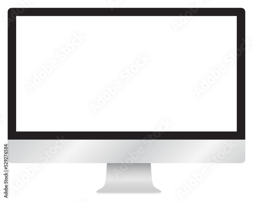 Isolated Computer Monitor Display Illustration Asset 