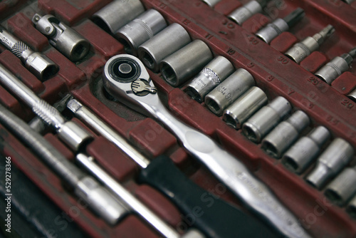 Close-up of toolbox photo