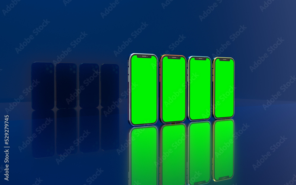 mobile phone, green screen effects, background presentation preparation