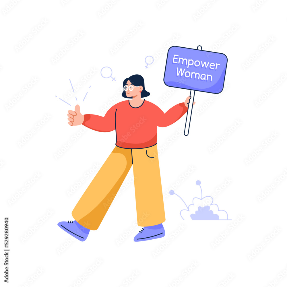An influencer flat vector illustration An influencer flat vector illustration