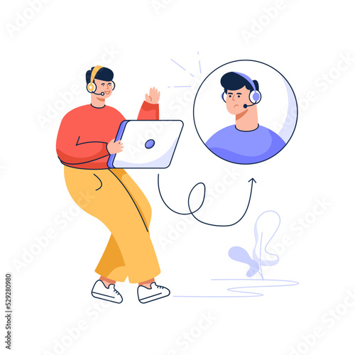 An influencer flat vector illustration