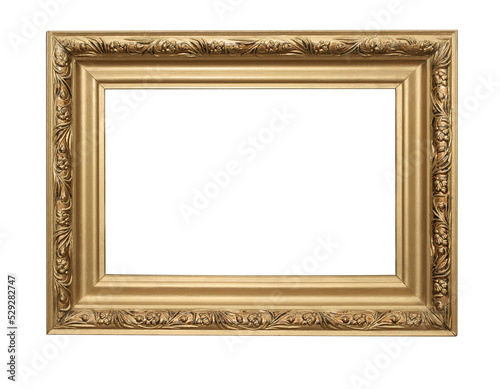 Gold frame. Isolated