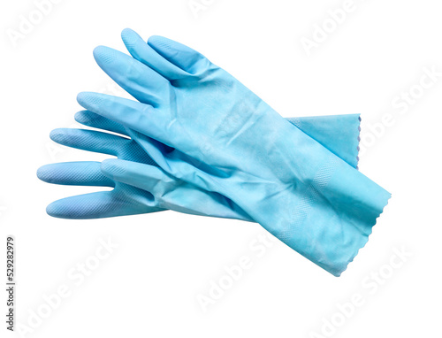 Pair of rubber gloves photo
