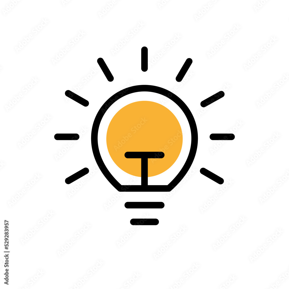 lightbulb idea icon vector