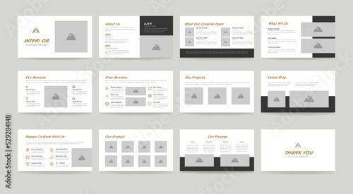 Modern interior PowerPoint Presentation template design