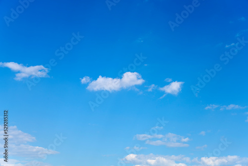 Blue cloudy sky on a clear day