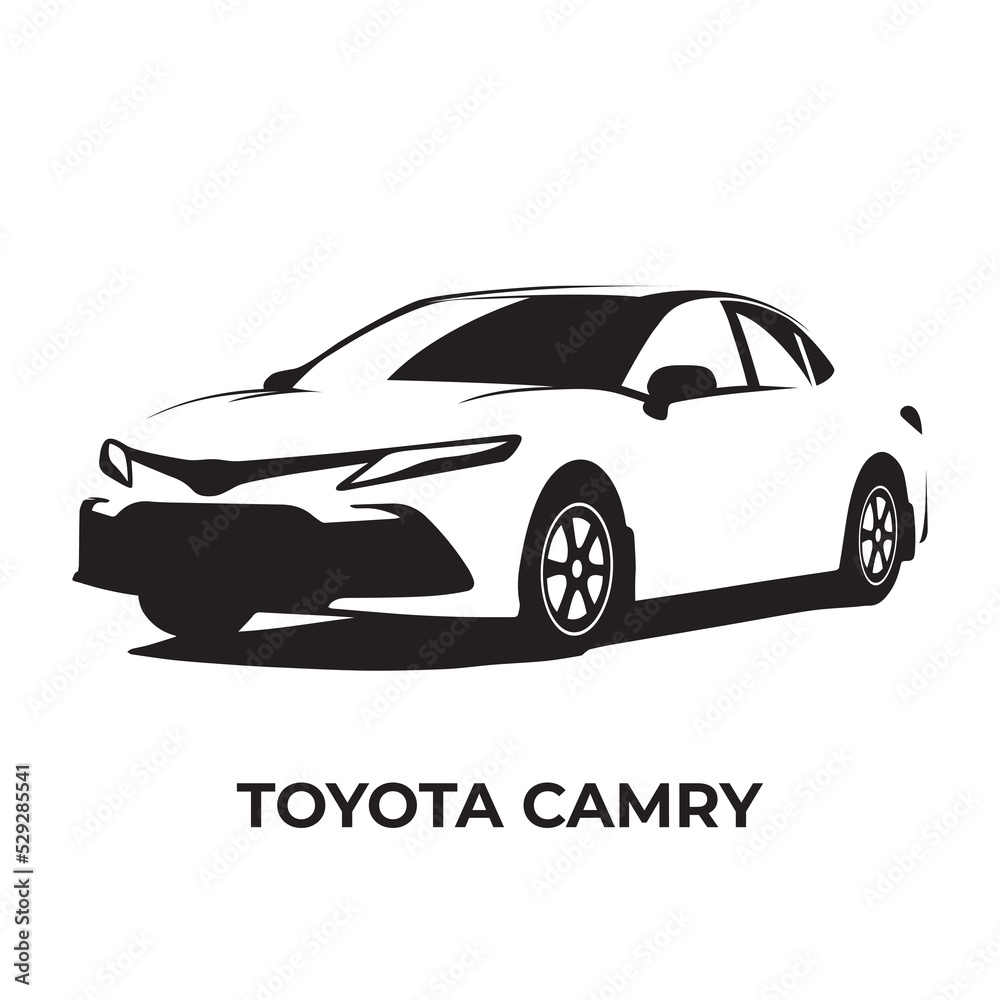 Vector silhouette of a Toyota Camry car Stock Vector Adobe Stock
