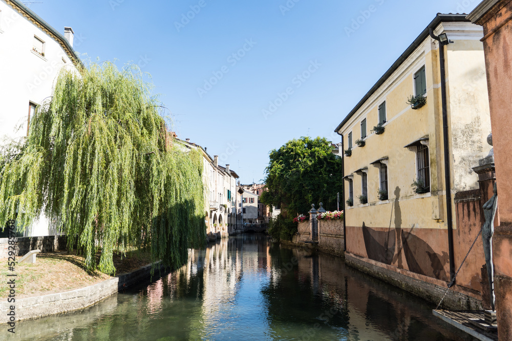 canal in the Treviso City, Venice, Italy 