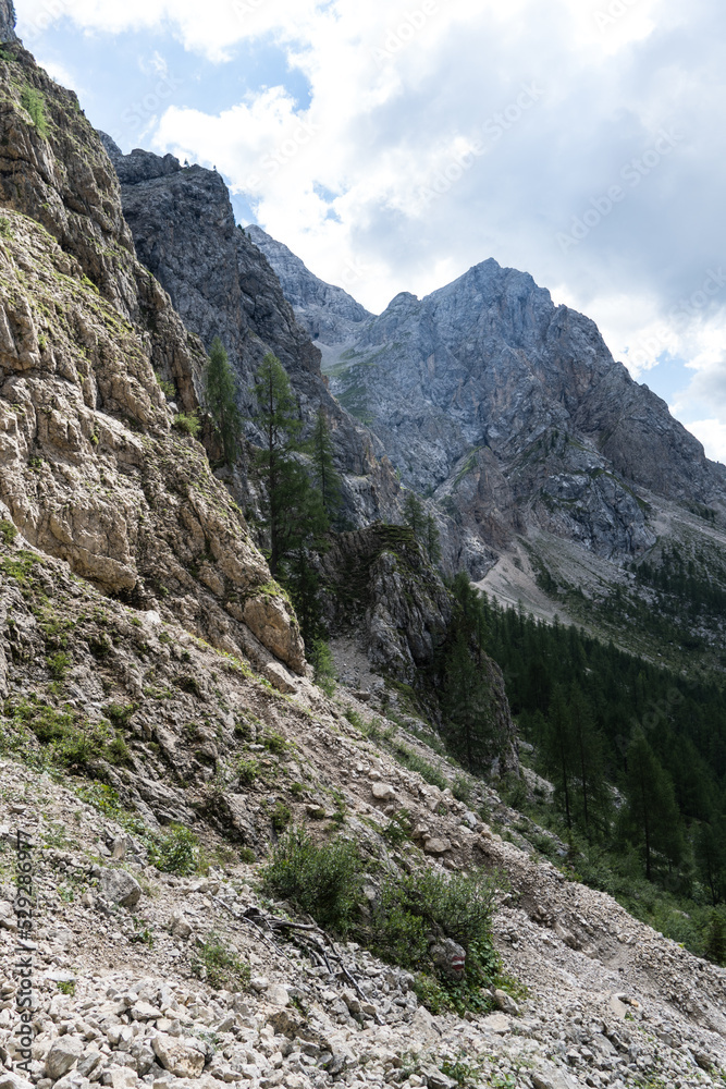 mountain in the mountains,  Forcella Franzei Route, Dolomites Alps, Italy 
