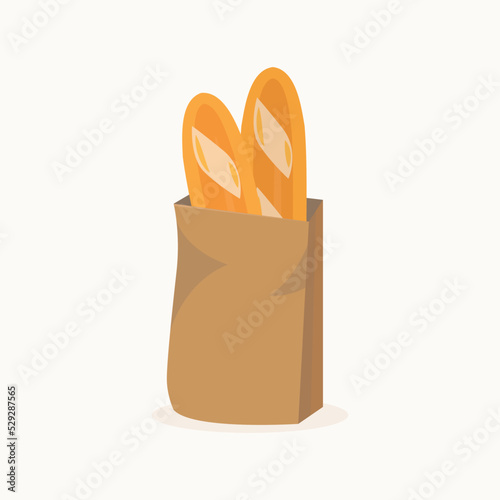 Two baguettes in bag