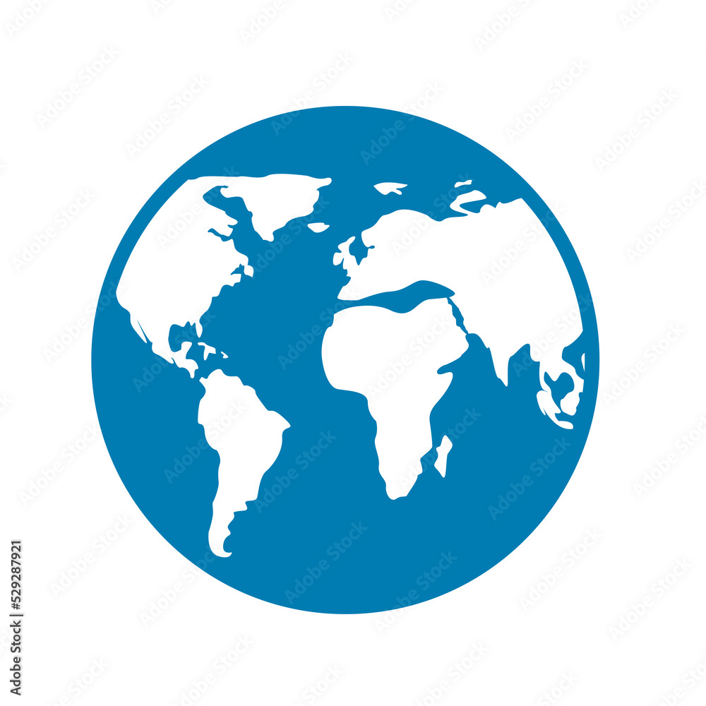 Planet Earth vector icon. Flat planet earth icon. Flat design vector illustration for web banner, internet and mobile devices, infographics. Vector illustration