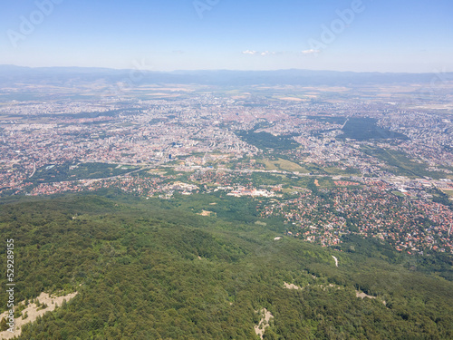Aerial view of Vitosha Mountain near Kamen Del Peak  Bulgaria