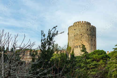 Rumeli Fortress in Istanbul, Turkey. Rumelihisari. Rumeli Hisari Bogazkesen Castle is a medieval fortress located in Istanbul, Turkey. photo