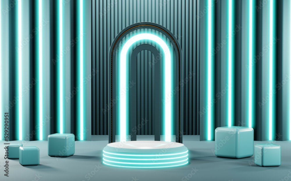 3D rendering of blank product background for cream cosmetics Modern blue pastel podium background 3D rendering of blank product background for cream cosmetics Modern blue pastel podium background