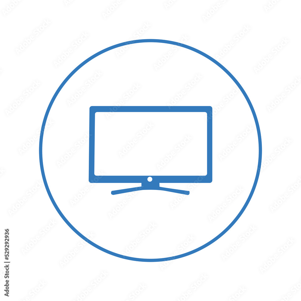 Computer desktop curved monitor icon | Circle version icon | Computer desktop curved monitor icon | Circle version icon |