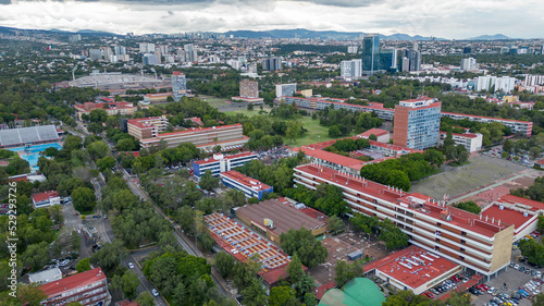 South Mexico city, Aerial view university zone  photo
