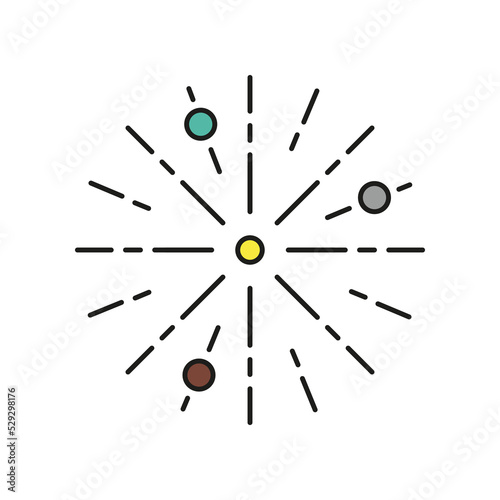 Big Bang colored icon. Simple color element illustration. Big Bang concept outline symbol design from Cosmos set. Can be used for web and mobile on white background