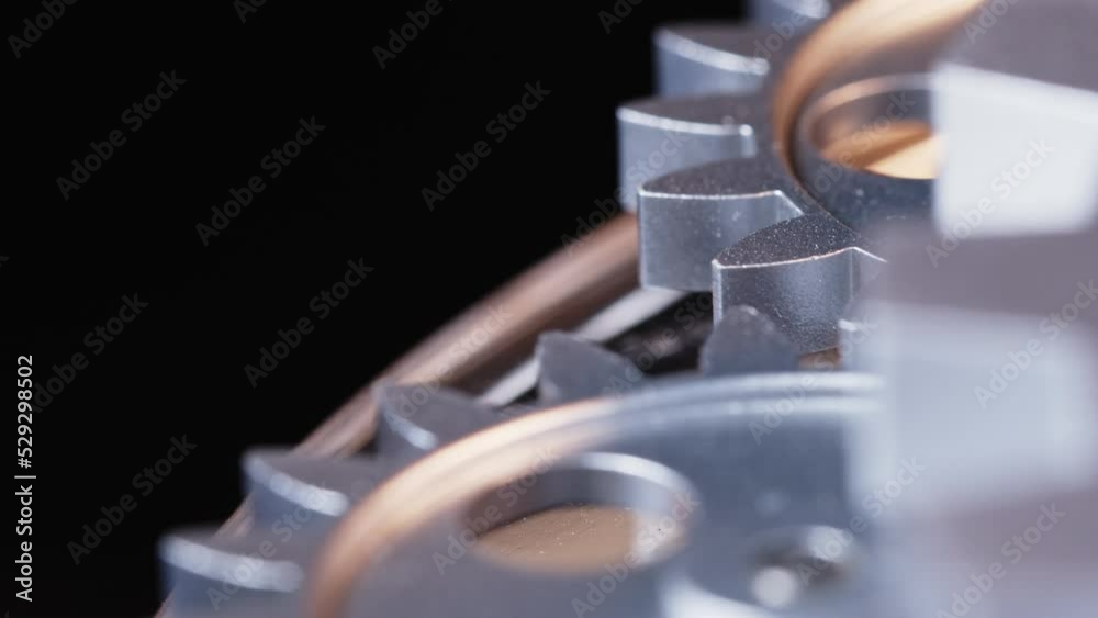 Abstract Retro Mechanic Turning Clock Gears Abstract Retro Mechanic Turning Clock Gears