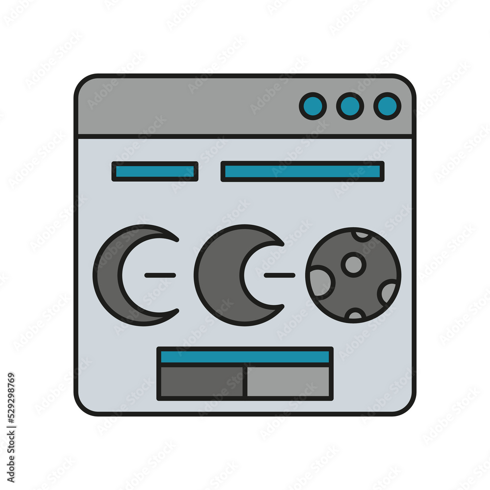 Fototapeta premium Website, galaxy colored icon. Simple color element illustration. Website, galaxy concept outline symbol design from Cosmos set. Can be used for web and mobile on white background