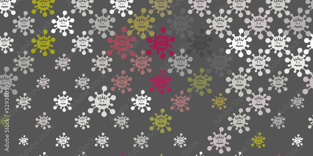 Light Gray vector pattern with coronavirus elements. Light Gray vector pattern with coronavirus elements.