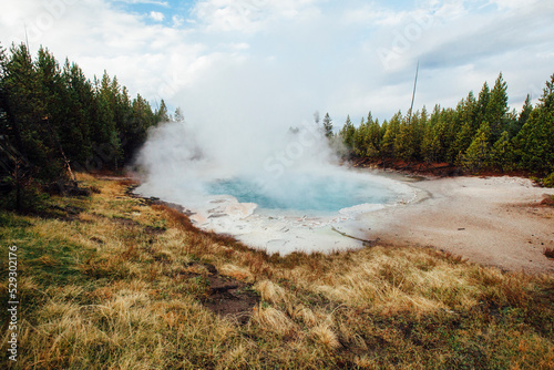 Scenic view of hot spring sky