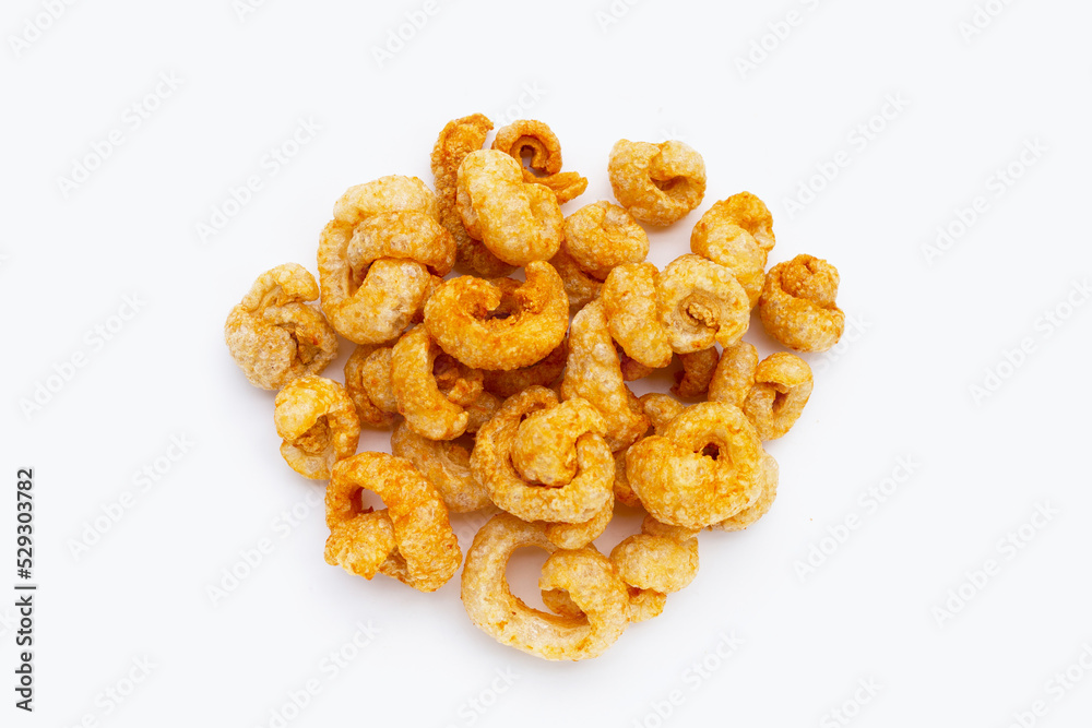 Crispy pork rinds or pork snack. Crispy pork rinds or pork snack.