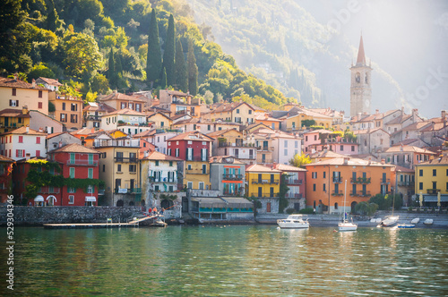 Houses by Lake Como in town photo