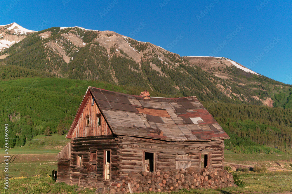 old abandoned house in the rocky mountains of Colorado