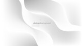 Abstract Modern Background with Waves White Gray Gradient Color