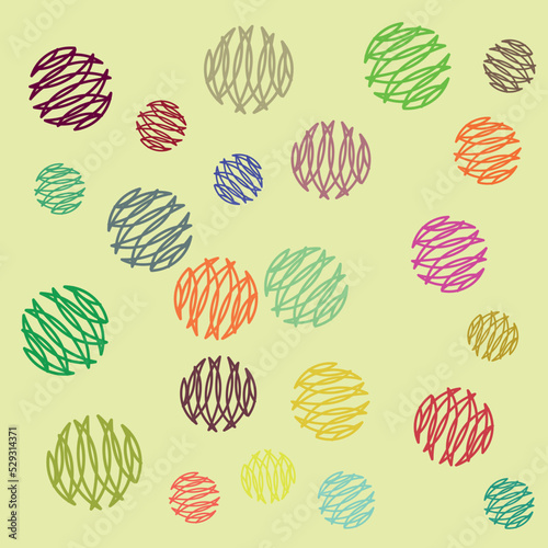 hand draw patterns with various abstract shapes. Backgrounds with ink and marker in a hand-drawn style. Illustrations with dots, lines, stripes, and strokes in the Scandinavian style