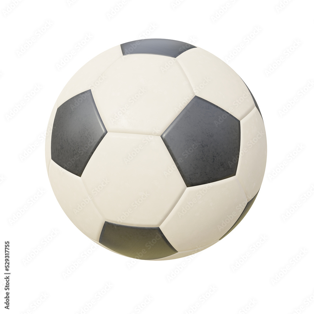 Leather soccer ball.