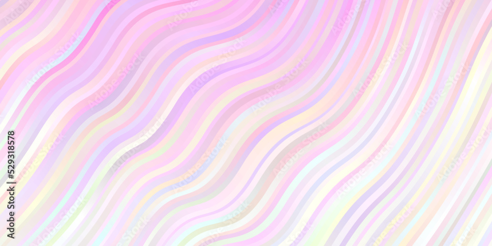 Light Pink, Yellow vector backdrop with curves. Light Pink, Yellow vector backdrop with curves.