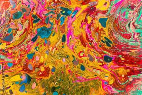 Abstract Ebru art marbling Patterns