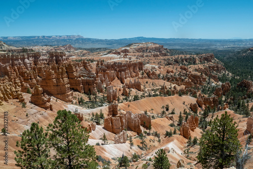 Scenic view to Bryce Canyon rocks