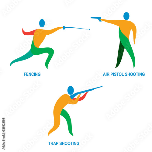 Shooting and Fencing Sport Icon