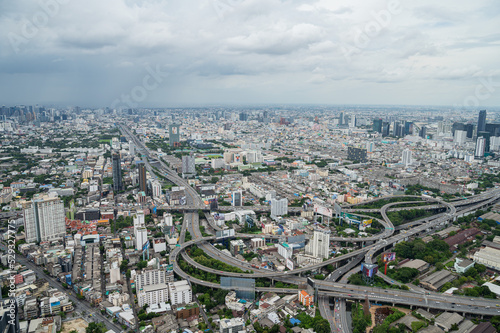 top view of the city  building of bangkok  cityscape